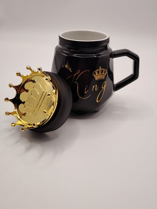 Кружка  с крышкой керамическая