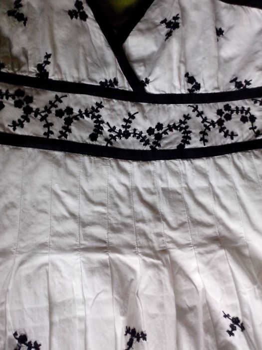 rochie vara 14UK/44EU,batist bumbac brodat,boema