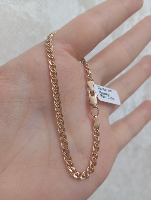 Золотые браслеты новые 585 пробы золота