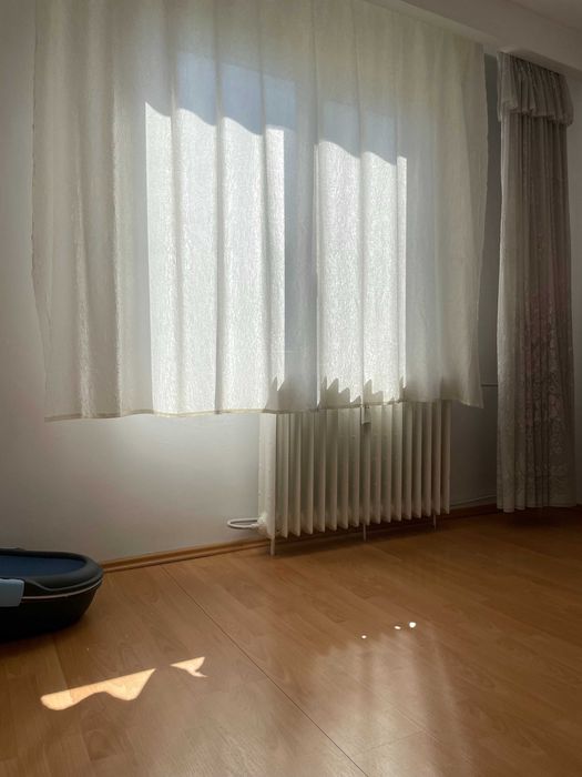 Perdea draperie semi-opaca alba 188 cm inaltime 290 cm lungime