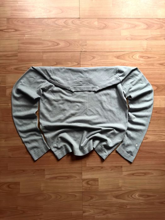 Pullover sweater fine knit stretch crewneck Stone Island pearl grey