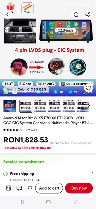 NAVIGATIE BMW X5 E70, X6 E71 2008 - 2013 CIC Sistem