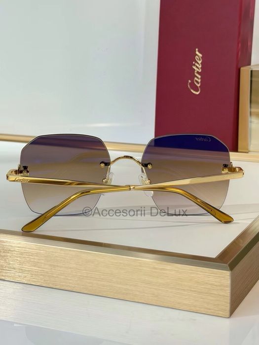Ochelari de Soare Cartier CT0591S Full Box [Verificare Colet] Gold