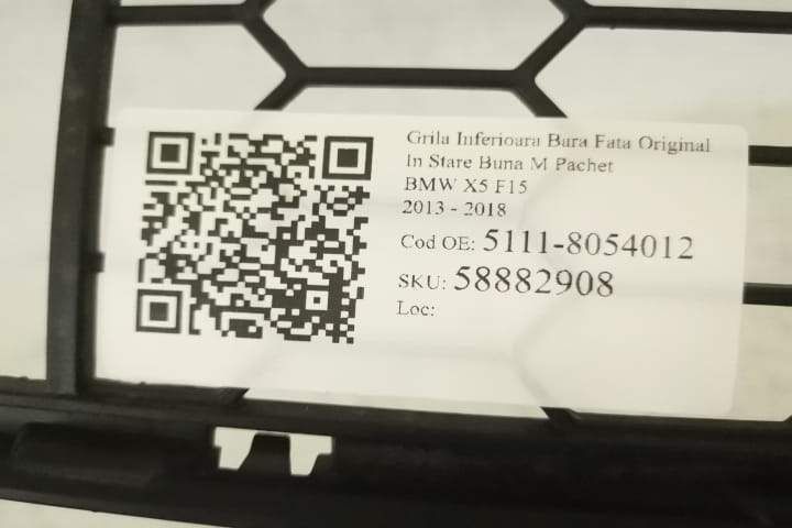 Grila Inferioara Bara Fata Original In Stare Buna M Pachet BMW X5 F15