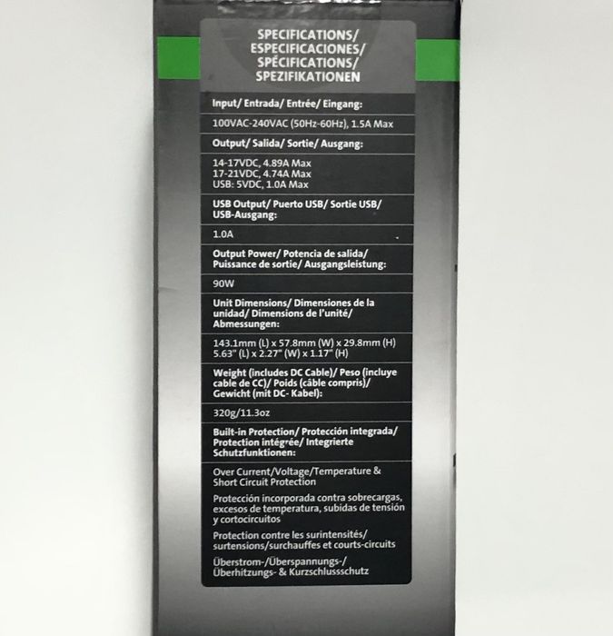 Захранващ адаптер Kensington за лаптоп, компютър, с USB порт, внос от