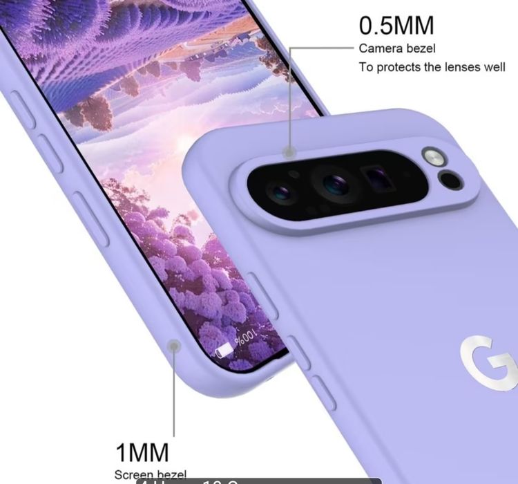 Google pixel 10, всички модели9a ударо-устойчив кейс с лого микрофибър