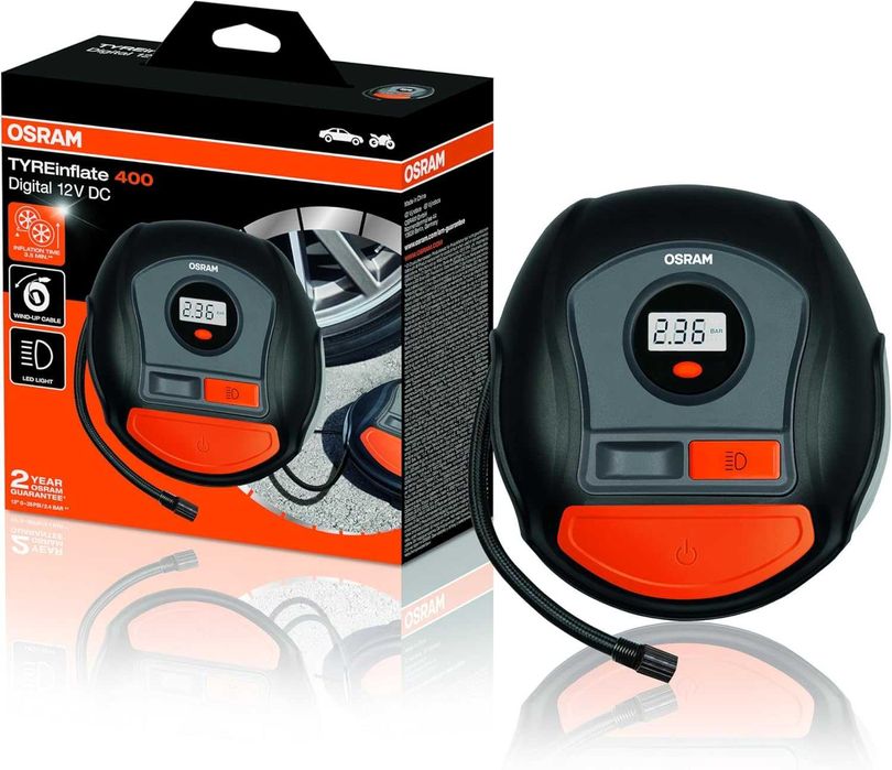 Дигитален компресор за гуми OSRAM TYREINFLATE 400-12V