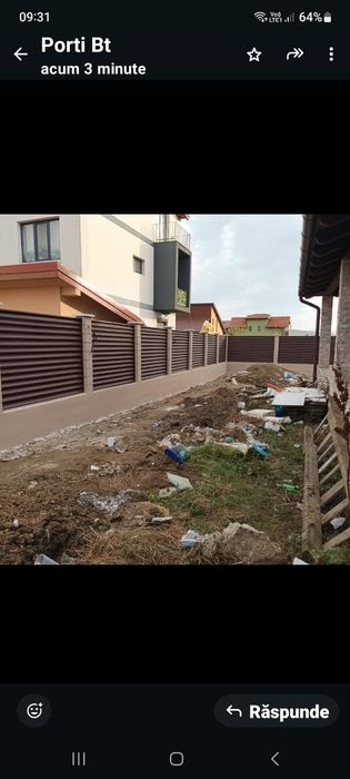 Executam garduri din tip Zaluzea ori ce tip de model șipcă metalica tabla cutata plasa Bordurata BCA