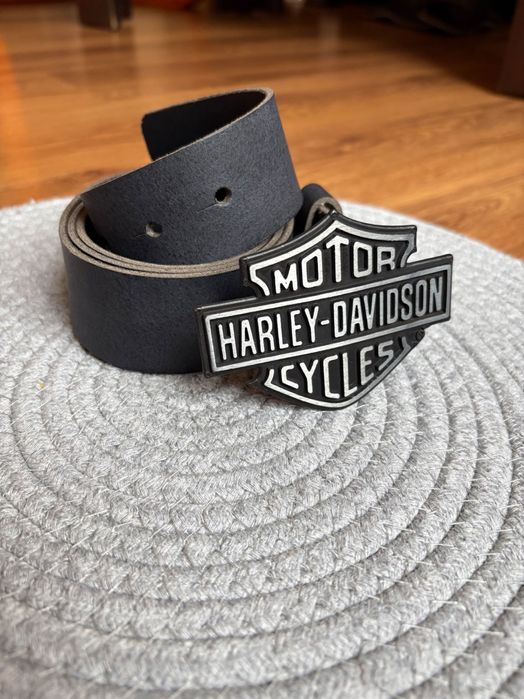 Чисто нов колан от естествена кожа Harley Davidson с голяма катарама