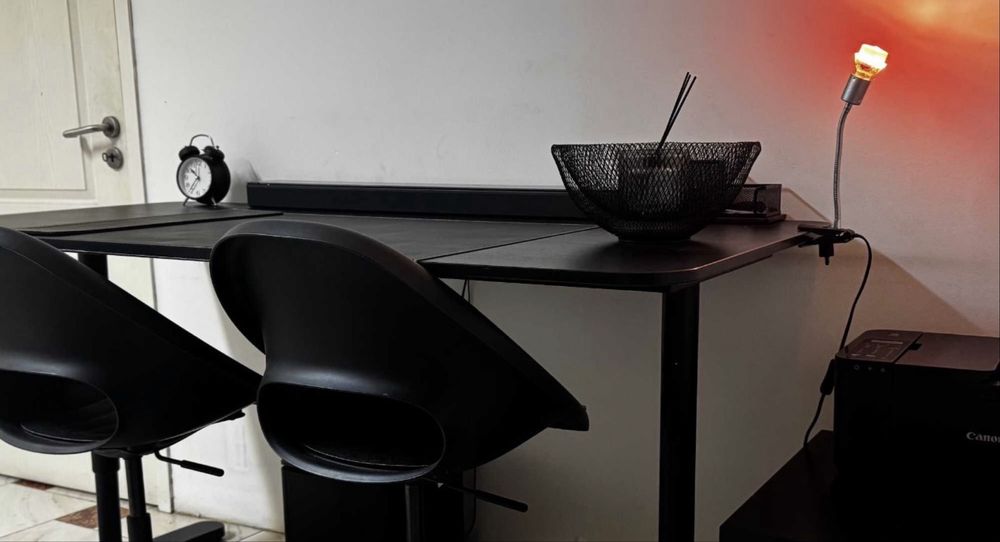 Birou set complet - BIROU 160 x 80 cm + 2 Scaune  + Accesorii Desk