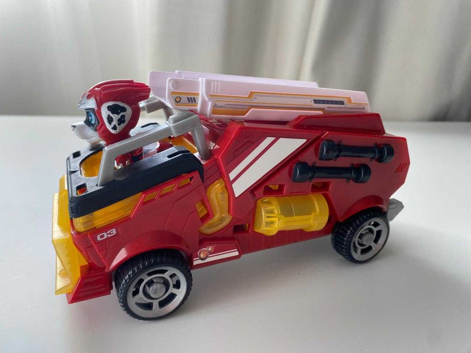 Set figurina si vehicul Paw Patrol The Mighty Movie - Marshall