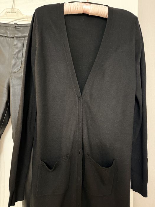 Кардиган длинный тонкий трикотаж