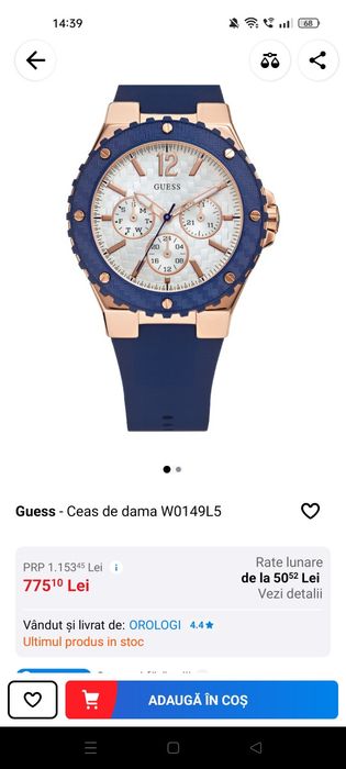 Vând ceas Guess dama, preț fix, fara negocieri