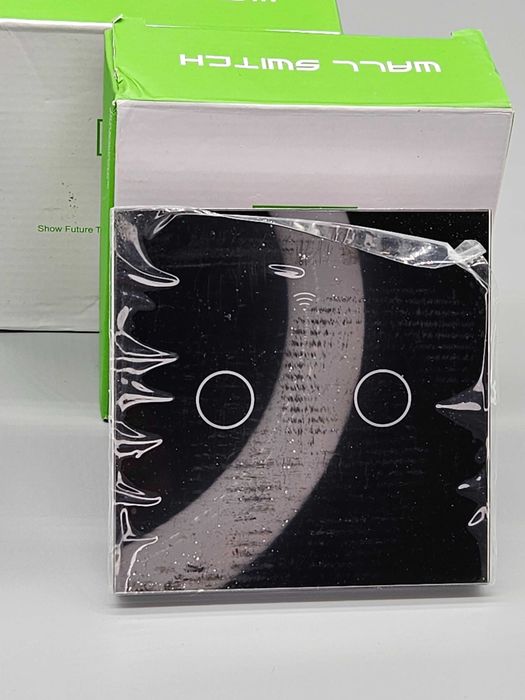 Смарт WiFi Стъклен Тъч Ключ за Осветление – Черен, 2 и 3 канала