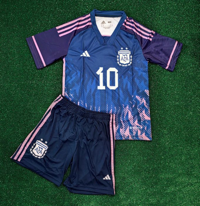Мъжки детски екип Аржентина Меси adidas мъжка детска фланелка