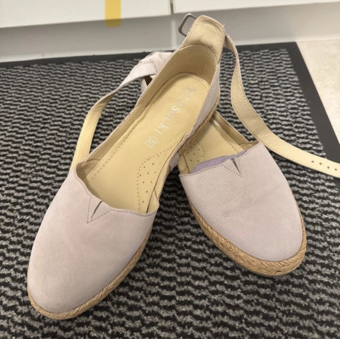 Espadrile din piele întoarsă