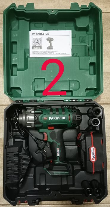 Parkside pistol roti C4 filetanta percutie impact pe baterie 20V 4A 8A