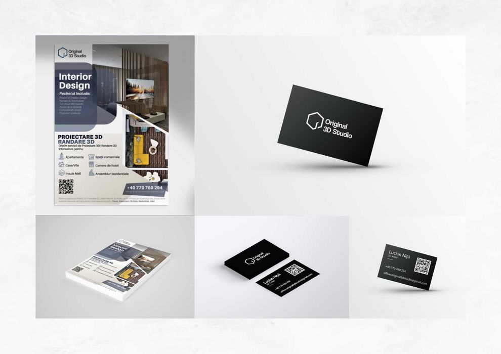 Flyere, cărți de vizită, stickere, thank you cards, postere, etichete