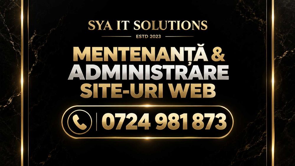 Administrare si mentenanta site web