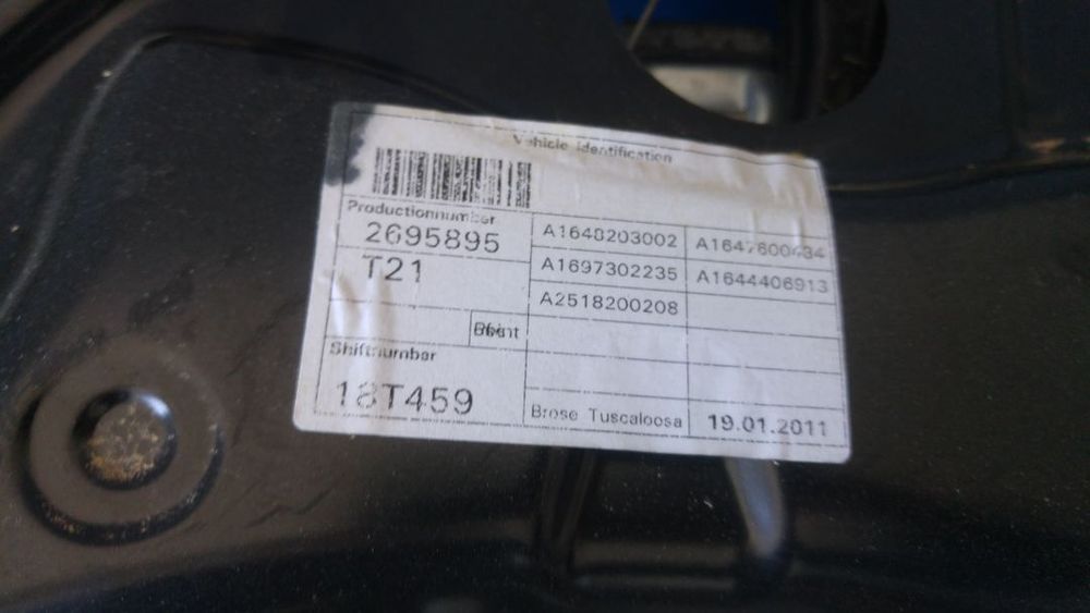 macara usa dreapta spate mercedes ml w164 facelift 2011 993679-108