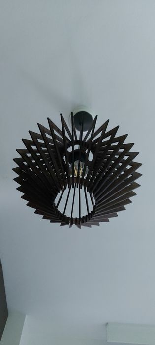 Дървен полилей/пендел с кабел и фасунга