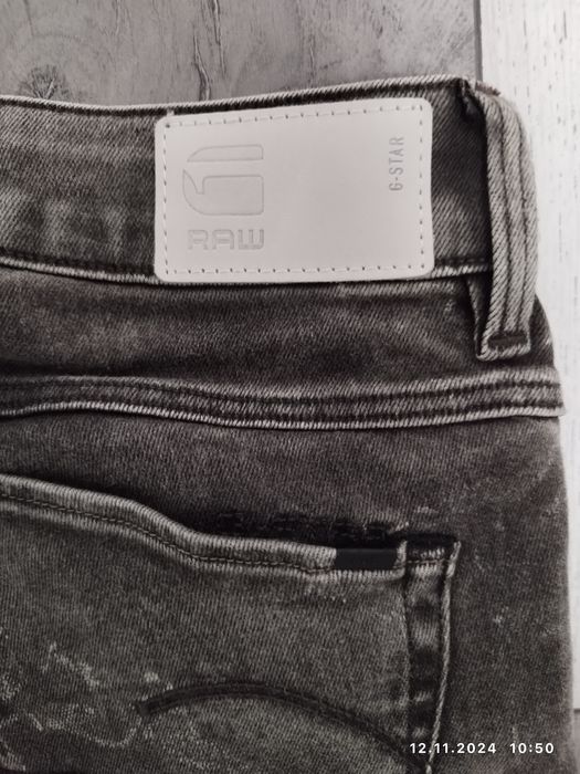 Blugi G-star, W28 L32, original denim 100%, damă, talie înaltă, skinny