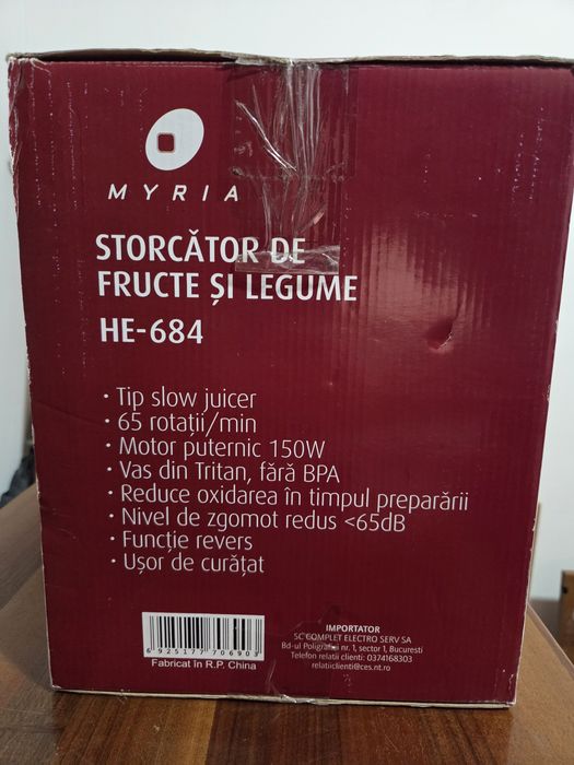 Storcator de fructe si legume MYRIA HE-684