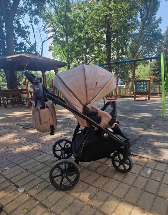 Изофикс и количка 3в1 Tutis uno 3+ пълна окомплектовка с 3 покривала и адаптери за кошчето за кола + база isofix