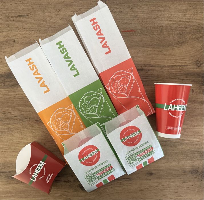 Fast food qogʻoz | Lavash qogʻoz | Brendli Stakan | Fri idish | Burger