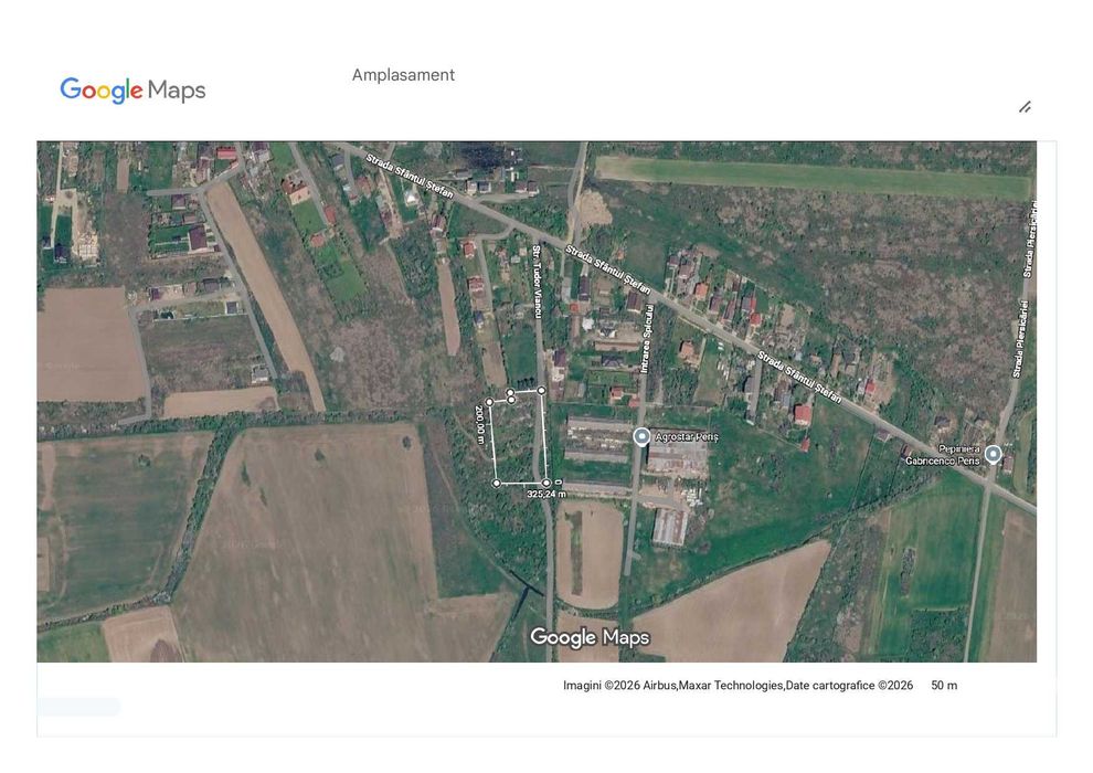 Teren intravilan construibil - 5899 mp, situat în Periș - Cocioc