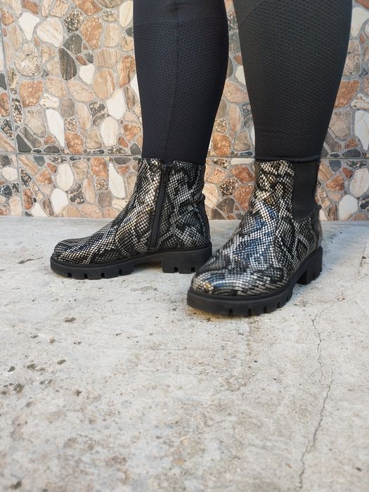 Ghete piele naturală animal print