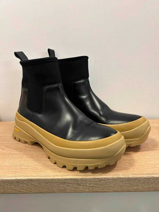 Jil Sander дамски кожени боти с Vibram подметка–№41 / 27 см, като нови