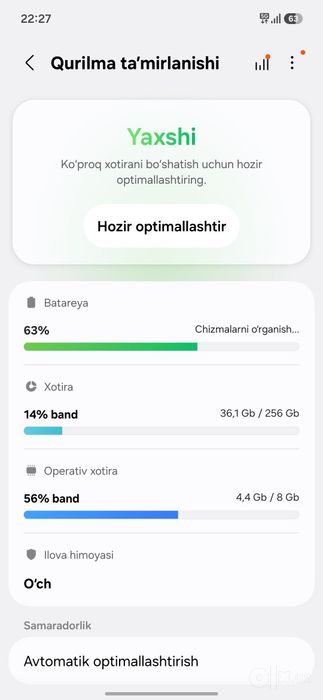 Samsung A26 5G garantiyasi bilan