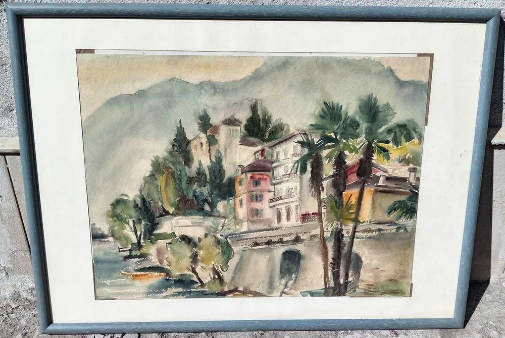 Tablou vechi acuarela  - nesemnat