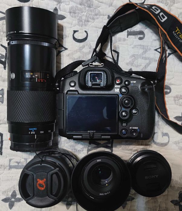 Sony Alpha SLT-A99 плюс крутые объективы.