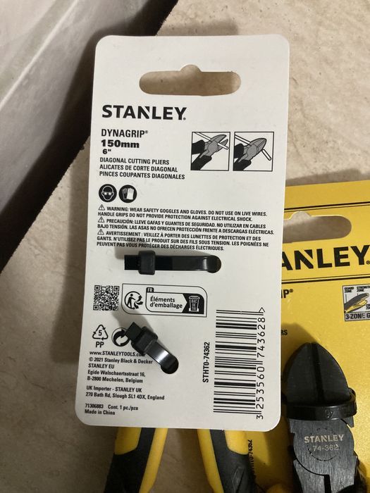 Cleste cu taiere diagonala Stanley STHT0-74362, 150 mm, Dynagrip