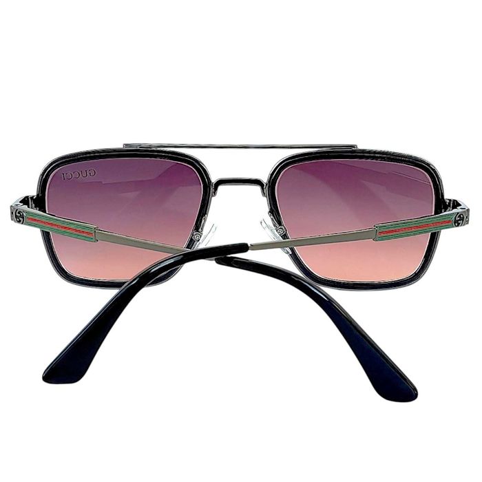 Gucci Square 2026 мъжки слънчеви очила с метална рамка UV400 Защита