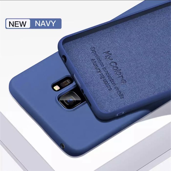 Husa Slim Din Silicon Interior Catifea Colorata Samsung S8 S9 S10 Plus
