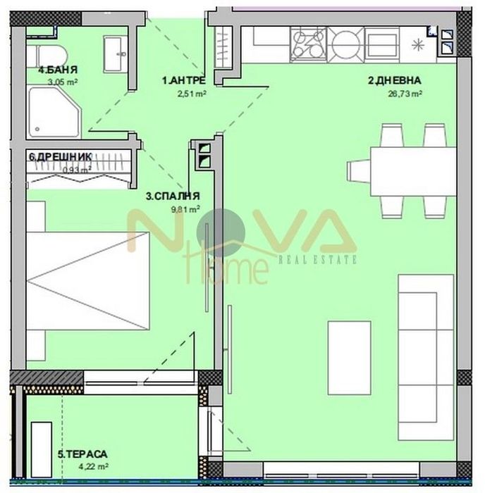 Продава се Двустаен апартамент в Варна, Виница - 62 кв.м за 806 €/кв.м - Снимка #1