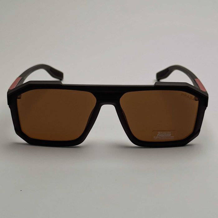 Слънчеви очила с Поляризация Унисекс Черни Кафяви Бели  Правоъгълни