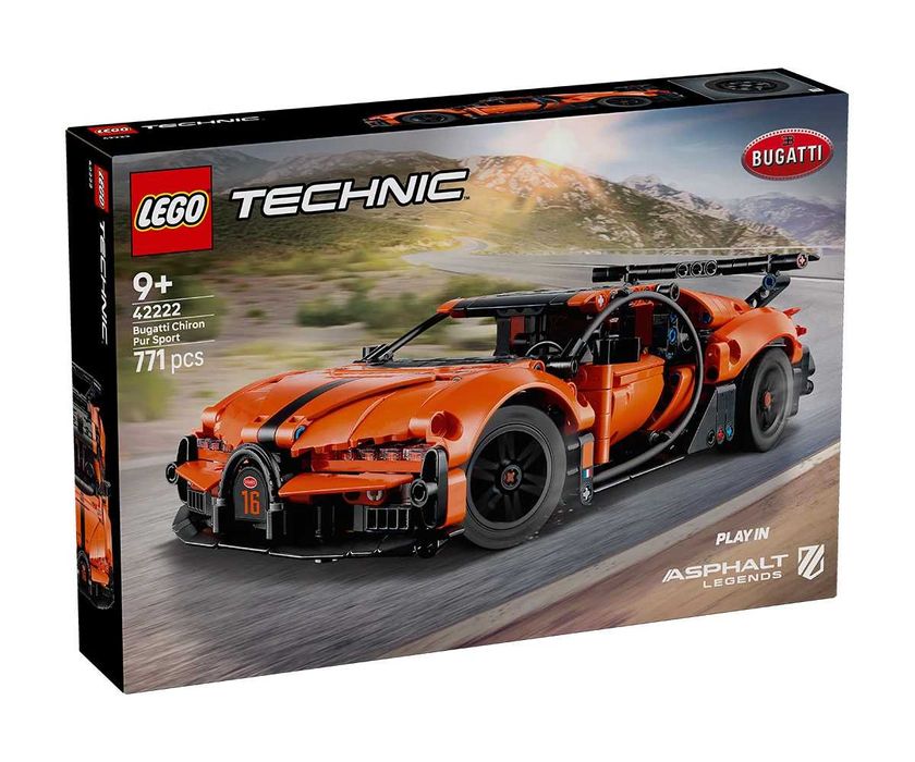 LEGO Technic 42222 - Bugatti Chiron Pur Sport Hypercar / Спортна хиперкола Bugatti Chiron PUP Sport