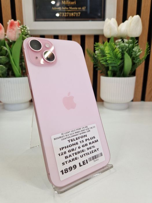 Iphone 15 Plus 128GB / 6GB RAM 96% Baterie Garantie! #56481