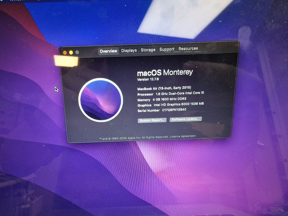 Macbook Air 13 inch i5 256GB A1466