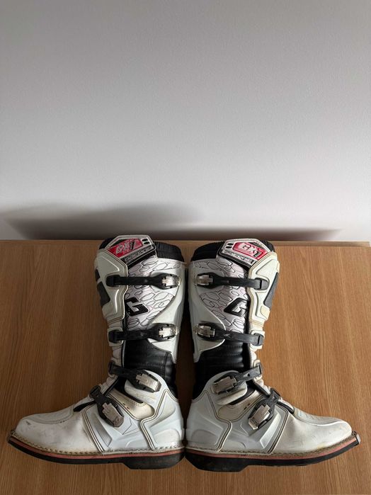 Cizme moto/enduro/cross Gaerne GX1 Goodyear White/Black, Mărime 45