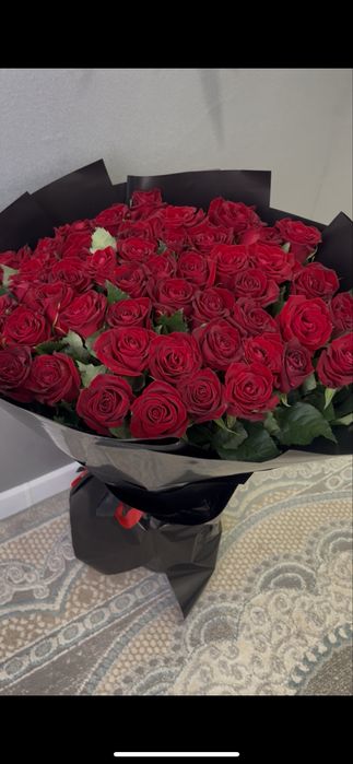 Букет роз 51шт свежие