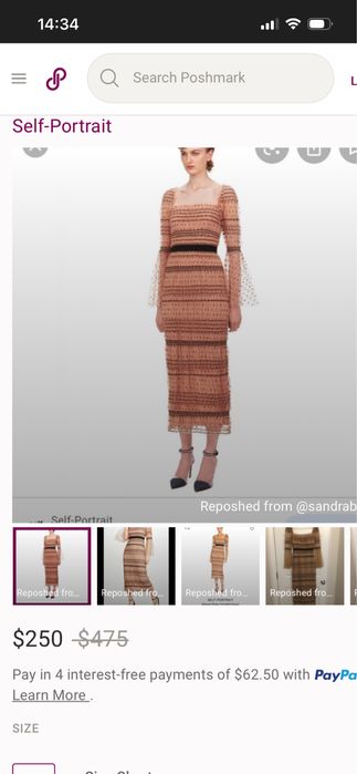 Vand rochie midi superba  model Self-Portrait