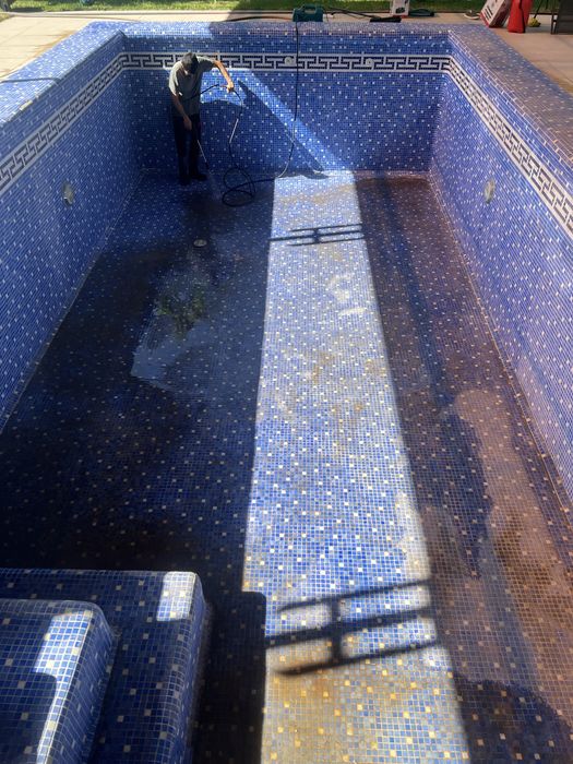 Мойка бассейнов установка фильтров замена песка