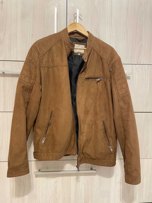 Geacă Jack & Jones Biker Collar – XXL, maro/cognac