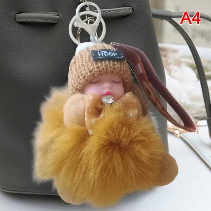Ключодържател с помпон Спящо Бебе