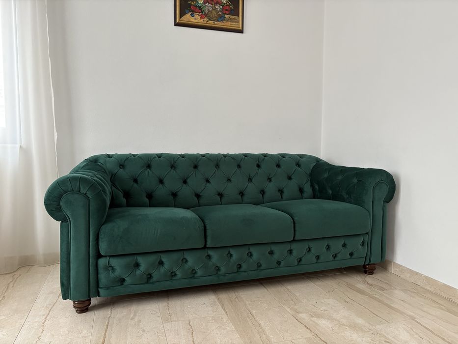 Canapea extensibila verde 200/100/80